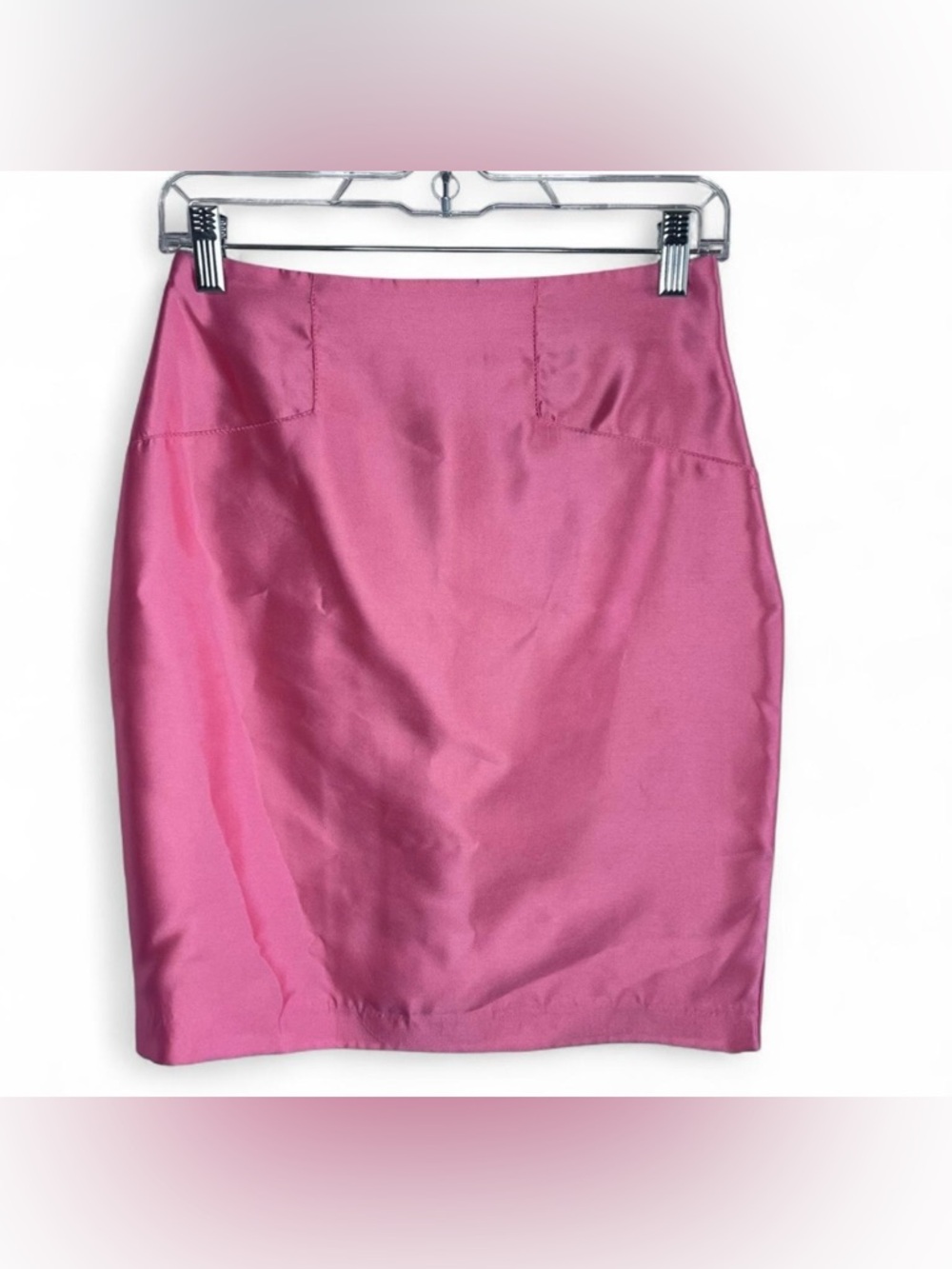 Mac Duggal Bubblegum Barbie Pink Shiny Skirt size 4 - Picture 7 of 7